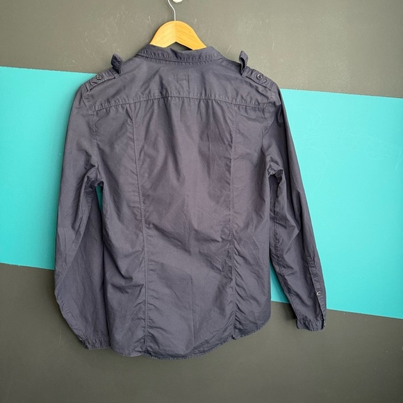 Burberry Men's Dark Gray Casual Button Down Shirt - Picture 7 of 10